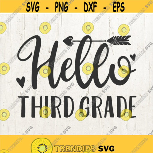 Third Grade svg 3rd Grade svg third grade sign third grade shirt School svg Teacher svgThird Grade Design 511