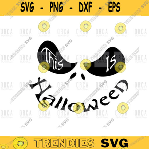 This is HalloweenJack Skellington svg Halloween Jack NightmareJack Skellington Face Pumpkin Face Svg Digital Download Mask svg 41
