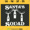Three Bottles Of Wine Santas Squad Christmas Wine SVG PNG DXF EPS 1