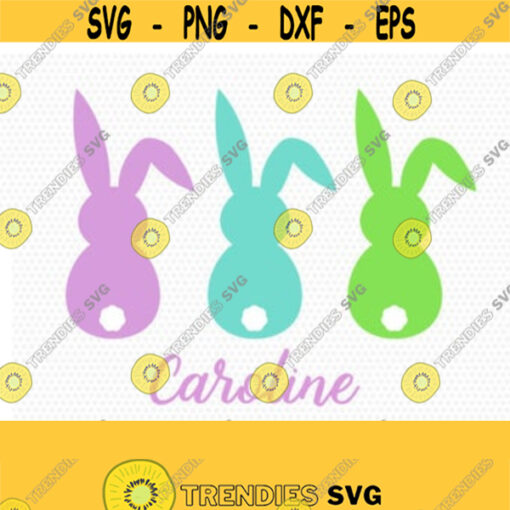 Three Easter bunnies svg Bunny Svg Easter Svg Easter Cut Fileeaster Bunny boy girl Svgcut Files Cricut svg jpg png dxf Silhouette cameo Design 412