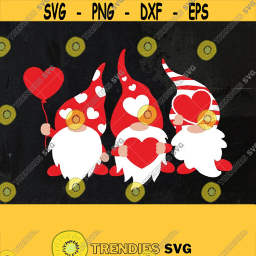 Three Gnomes Svg File Valentines Day Svg Gnomes with Hearts Svg Valentine Gnomes Svg Valentine Svg Love Svg Gnomes SvgDesign 729
