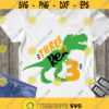 Three Rex SVG 3rd Birthday SVG Dinosaur Birthday SVG T Rex Birthday boy cut files