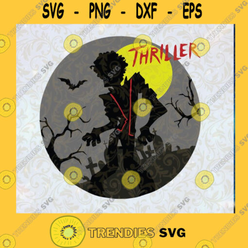 Thriller SVG Michael Jackson SVG Music SVG Halloween SVG Thriller Album SVG Cut File Instant Download Silhouette Vector Clip Art