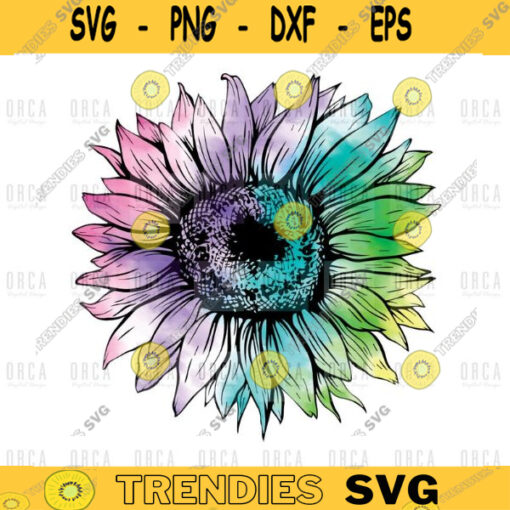 Tie Dye Sunflower Png Sunflower PNG Colorful Sunflower Sublimation Designs Downloads PNG Printable PNG Digital Download 50