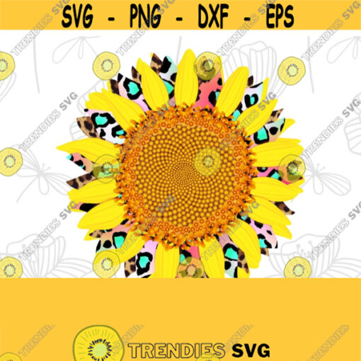 Tie dye Leopard Sunflower Sublimation Png Colorful Sunflower Sublimation DesignsSunflower png Sublimation Designs Digital Download Design 381