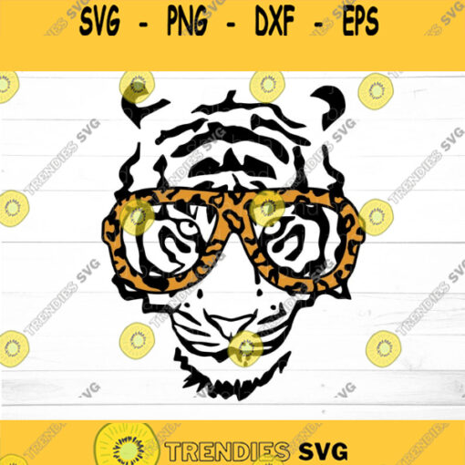 Tiger Svg Tiger Glasses Svg Leopard Print Svg Tiger Sunglasses Svg Tiger King Svg Tiger Png and Svg Files for Cricut Silhouette Files