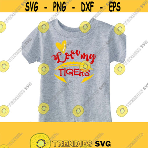 Tigers Football Design SVG DXF EPS Ai Jpeg Png and Pdf Cutting Files for Electronic Cutting Machines