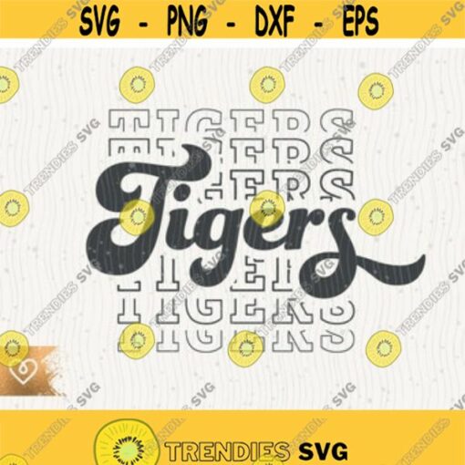 Tigers School Spirit Svg Tiger Pride Png Retro Tigers Team Svg Tigers Baseball Logo Svg Tigers Mascot Cricut Echo Svg Tigers Basketball Design 93