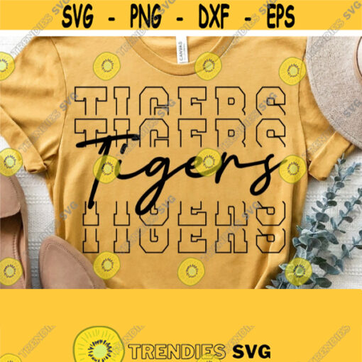 Tigers Svg Tigers Team Spirit Svg Cut File High School Team Mascot Logo Svg Files for Cricut Cut Silhouette FileVector Download Design 1303
