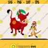 Timon and Pumba Christmas Svg Svg Christmas Svg For Cricut Timon Svg Pumba Svg Christmas Svg Cartoon Svg Svg For Kids Design 373