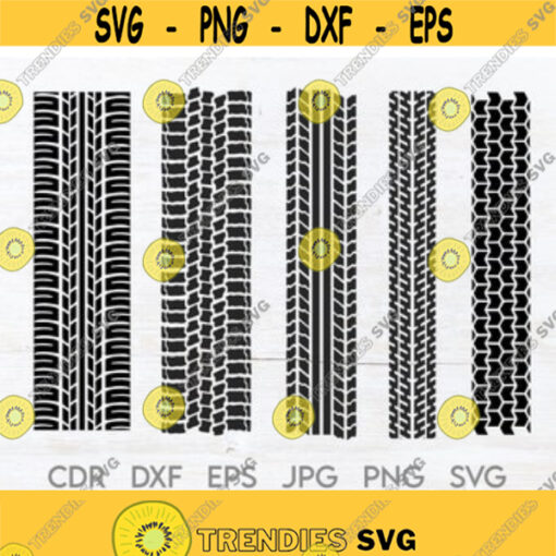 Tire tread svg instant download tire marks vector design truck track printable silhouette Design 82