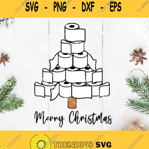 Toilet Paper Merry Christmas Tree Svg Merry Christmas Svg Christmas Tree Svg Toilet Paper Svg