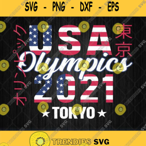 Tokyo Olympics 2021 Usa American Flag Svg