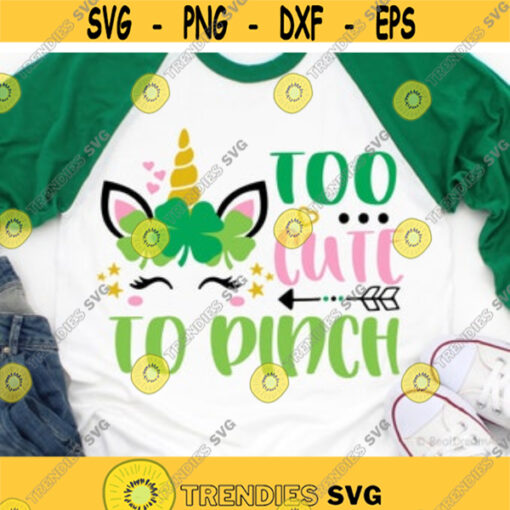 Too Cute To Pinch Svg Girl St Patricks Svg Lucky Llama Svg Kids St Patricks Day Shirt Svg Lucky Irish Svg Cut Files for Cricut Png