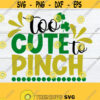 Too Cute To pinch. Cute baby st patricks day. St. Patricks Day Kids St. Patricks Day Cut File Printable Image Digital Download SVG Design 1044