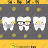Tooth SVG. Tooth Fairy Bag Cut Files. Tooth with Mask Braces Glasses PNG Bundle. Kids Vector Teeth Clipart Cutting Machine Download dxf eps Design 654