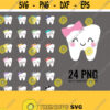 Tooth with Bow Clipart. Digital Dentist Appointment Reminder Dental Care Icons Hygiene Planner Printable Stickers. Tooth Fairy Bag PNG Design 691