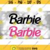 Toys and Games Clipart Pink and Black Versions of Retro Barbie Doll Print Name Inspired by Mattel Toys Logo Digital Download SVG PNG Design 774