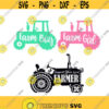 Tractor Farmer Boy Girl Boy Cuttable Design SVG PNG DXF eps Designs Cameo File Silhouette Design 73