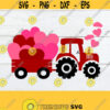 Tractor pulling hearts Valentines Day tractor Valentines Day cut file Valentines Day tractor pulling hearts Digital Download Design 1088