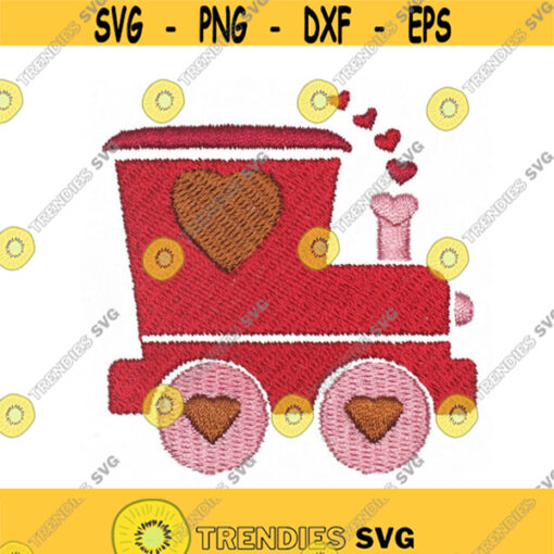 Train Hearts Love Valentines Day Embroidery Design Monogram Machine INSTANT DOWNLOAD pes dst Design 1542