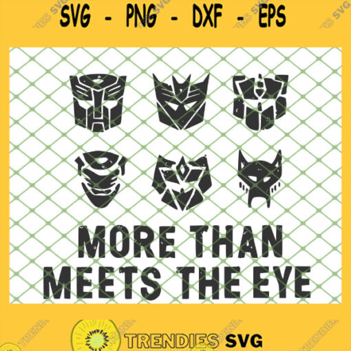 Transformers Logo More Than Meets The Eye SVG PNG DXF EPS 1