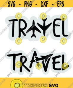 Travel Airplane Cuttable Design SVG PNG DXF eps Designs Cameo File Silhouette Circut Design 1095