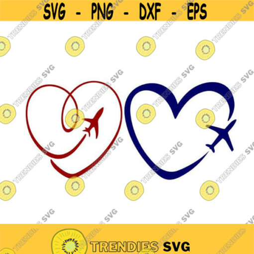 Travel Heart Cuttable Design SVG PNG DXF eps Designs Cameo File Silhouette Design 256