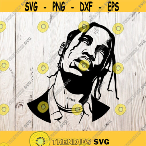 Travis Scott SVG Cutting Files Rapper Digital Clip Art Travis Scott Portrait SVG Hip hop RAP. Design 32