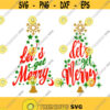 Tree Christmas Lets get merry Cuttable Design SVG PNG DXF eps Designs Cameo File Silhouette Design 757