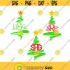 Tree Frame Monogram Christmas Cuttable Design SVG PNG DXF eps Designs Cameo File Silhouette circut Design 2068