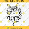Tribal Kitten SVG Files For Cricut Black white Transfer Vector Images Cat Clip Art SVG Eps Png dxf Stencil ClipArt Silhouette Design 449