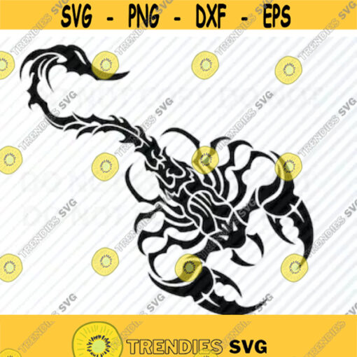 Tribal Scorpion SVG Files For Cricut Black White Vector Images Clip Art SVG Files Eps Png dxf Scorpion ClipArt Africa Silhouette Design 164