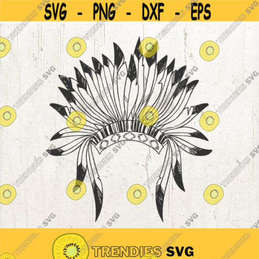 Tribal Svg Boho Svg headdress svg Feathers svg headdress clip art Indian svg Native American tribal clip art Design 375