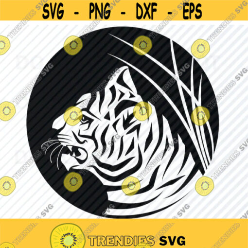 Tribal Tiger Head 6 SVG Files For Cricut Black White Transfer Vector Images Clip Art SVG Files Eps Png dxf Stencil ClipArt Silhouette Design 698