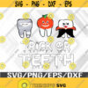 Trick Or Teeth Funny Dentist Halloween Vampire Teeth Gift For Dental Assistant Pumpkin Teeth Kids Svg Eps Png Dxf Digital Download Design 367