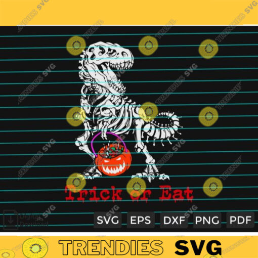 Trick or Eat T Rex Halloween SVG PNG Halloween SVG Horror svg Custom File Printable File for Cricut Silhouette