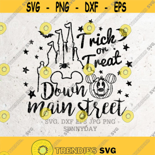Trick or Treat Down Main Street SvgHalloween Svg File DXF Silhouette Print Cricut Cutting SVG T shirt Design SVGNot So Scary Design 31