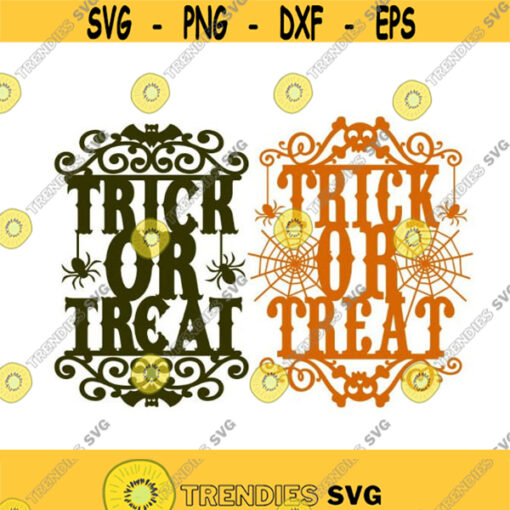 Trick or Treat Halloween Cuttable SVG PNG DXF eps Designs Cameo File Silhouette Design 1830