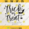 Trick or Treat SVG File DXF Silhouette Print Vinyl Cricut Cutting SVG T shirt Design Sticker Digital File spooky Happy Halloween Design 248