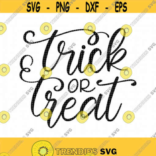 Trick or Treat SVG file Halloween Cricut cut file Silhouette DXF file Halloween decor svg file HTV cut file Fall svg overlay svg png Design 246