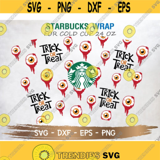Trick or Treat Starbucks Cup svg Trick or Treat svg Starbuck Cup SVG DIY Venti for Cricut 24oz venti cold cup Digital Download Design 249