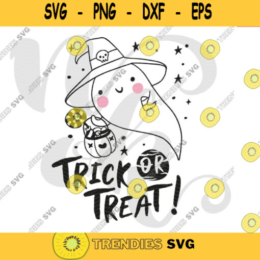 Trick or Treat Svg Halloween Ghost Svg Halloween Cute Svg Witche Cut files Svg Dxf Png Eps 669