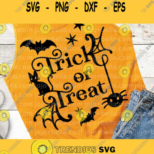 Trick or Treat Svg Halloween Svg file Halloween Shirt Svg Spooky Svg Halloween Svg Files For Cricut Silhouette Sublimation Designs