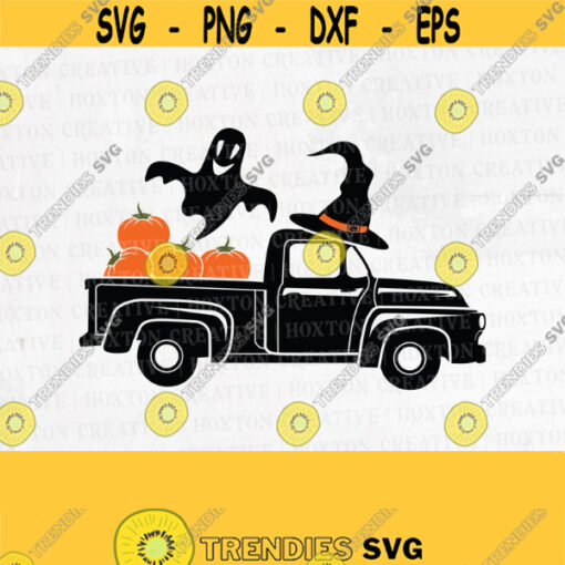 Trick or Treat Svg Pick Up Truck Svg Ghost Svg Halloween Svg Pumpkin Svg Thanksgiving Svg Fall Svg Cutting FileDesign 457