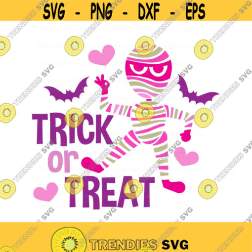 Trick or treat svg mummy svg halloween svg baby girl svg png dxf Cutting files Cricut Funny Cute svg designs print for t shirt Design 444
