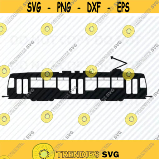 Trolley Vector Images SVG Silhouette Cable car Clipart Streetcar SVG Image For Cricut Street car Eps Png Dxf Clip Art Tram car Design 261