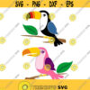 Tropical Birds cuttable Design SVG PNG DXF eps Designs Cameo File Silhouette Design 538