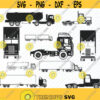 Truck Bundle SVG Files for Cricut Vector Images Silhouette Mack Truck Clipart Semi Truck SVG clip art clipart Eps Png Dxf Design 174