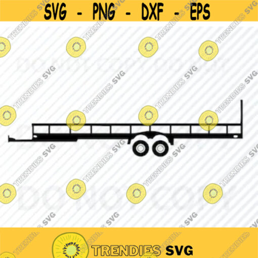 Truck Trailer SVG Files Vector Images Silhouette Boat trailer Clipart SVG fileFor Cricut Stencil vinyl file Eps Png Dxf pull trailer png Design 81